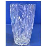 Clear Glass Faceted Pattern Vase