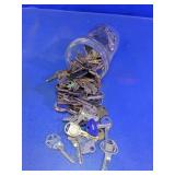 Assorted Vintage Keys Lot in Glass Jar