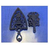 Vintage Cast Iron Trivet Duo