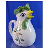 Vintage Italian Ceramic Rooster Pitcher