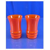 Orange Tangerine Glass Tumbler Set