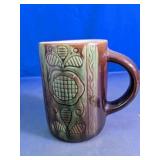 Decorative Embossed Leaf Pattern Mug