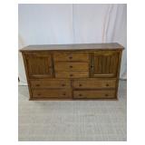 Rustic Oak Double Credenza & Dresser