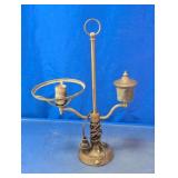 Vintage Brass Floor-to-Ceiling Lamp