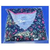 Floral Long-Sleeve V-Neck Tee