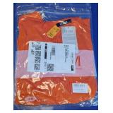 Solid Orange Casual Short-Sleeve Top