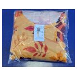 Autumn Leaf Print Women's Pajama Set