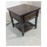 Rustic Spindle Leg End Table w/ Drawer