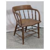 Vintage Wooden Spindle-Back Captain's Chair