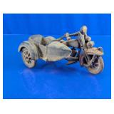 Cast Iron Motorcycle Sidecar Toy