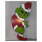 Grinch Christmas Wooden Yard Art Sign