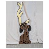 Vintage Wooden Reindeer Cutout Wall Decor