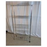 Heavy-Duty 5-Tier Chrome Wire Storage Rack