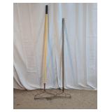 Vintage Heavy-Duty Garden Rake Duo