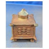 Decorative Ornate Embossed Inkwell