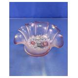 Mikasa Floral Ruffled Glass Bowl