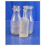 Vtg Glass Milk and Medicine Bottles