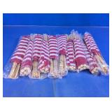 Red & White Striped Hand-Held Stick Flags