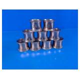 Hammered Copper Tone Napkin Ring Set