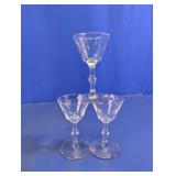 Clear Glass Stemmed Wine Glasses Set