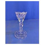 Clear Glass Floral Style Candle Holder