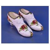 Royal Albert Old Country Roses Shoe Figurine Pair