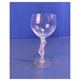 Clear Glass Figurative Stem Wine Glass