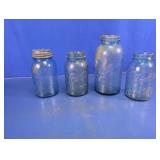 Ball Perfect Mason Blue Glass Canning Jars
