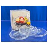 Opera Clear Glass Shell Salad Plates