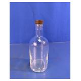 Clear Glass Spirits Bottle with Wooden Cork Top