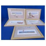 Framed Coastal Beach Scene Art Prints