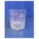 Clear Glass Ice Bucket with Star Motifs