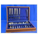 Vintage Silverplate Flatware Chest Set