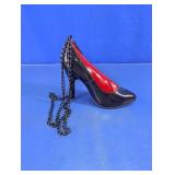 Vtg Braciano High Heel Shoe Shoulder Bag