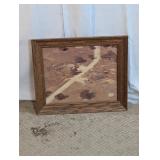 Vintage Aerial Farm Photo Framed