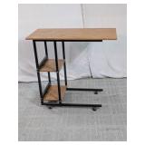 Versatile Mobile C-Shaped Side Table
