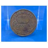 Vtg 1930's Cascarets Advertising Flip Coin