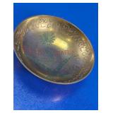 Saudi Arabia Brass Footed Bowl With Engraved