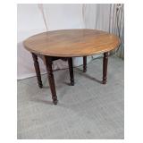 Vintage Wooden Drop-Leaf Dining Table