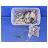 Assorted Stainless Steel Hose Clamps & Tub Lot