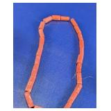 Faux Pink Bamboo Coral Necklace