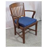 Antique Wooden Banker's Chair