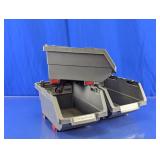 Husky Large Stackable Click Bins Trio