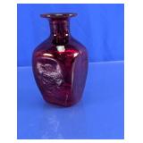 Ruby Red Glass Bud Vase