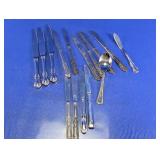 Ornate Floral Flatware And Table Knife Assortment