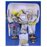 Assorted Brass Plumbing Fittings & Pipe Straps