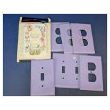 Assorted Decorative Floral & Purple Wall Plates