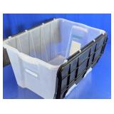 Black Lidded Clear Storage Tote Box