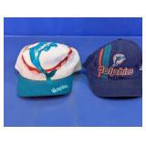 Pair of Miami Dolphins Vintage Hats