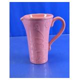 Pink Floral Pitcher Vase